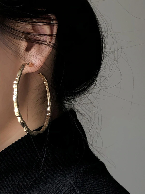 Original Geometry Circular Earrings Accessories-Curvy-Faja