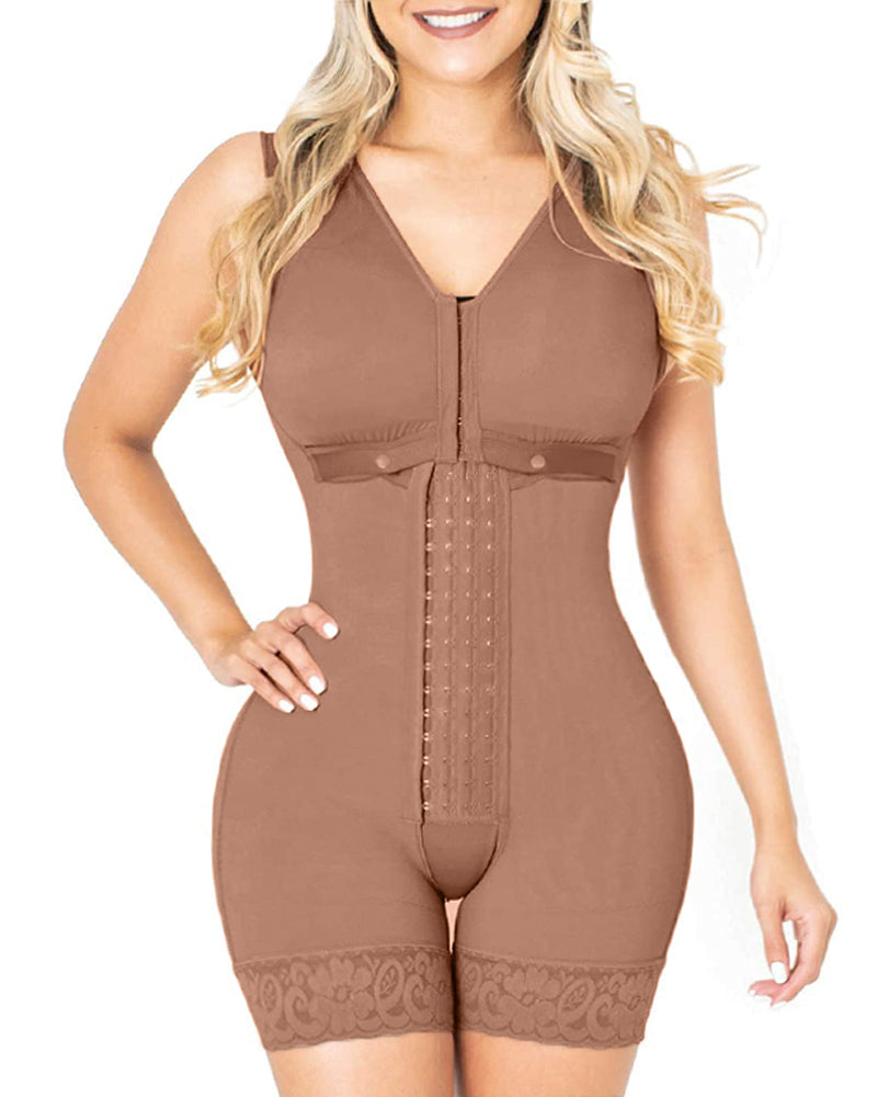 Shapewear For Women Hook And Eye Closure Adjustable Breast Support Tummy Control Bodysuit Bodyshaper-Curvy-Faja