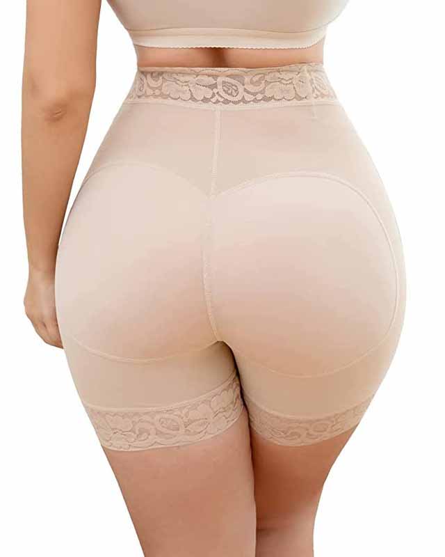 Lace Butt Push Up Tummy Control Shorts