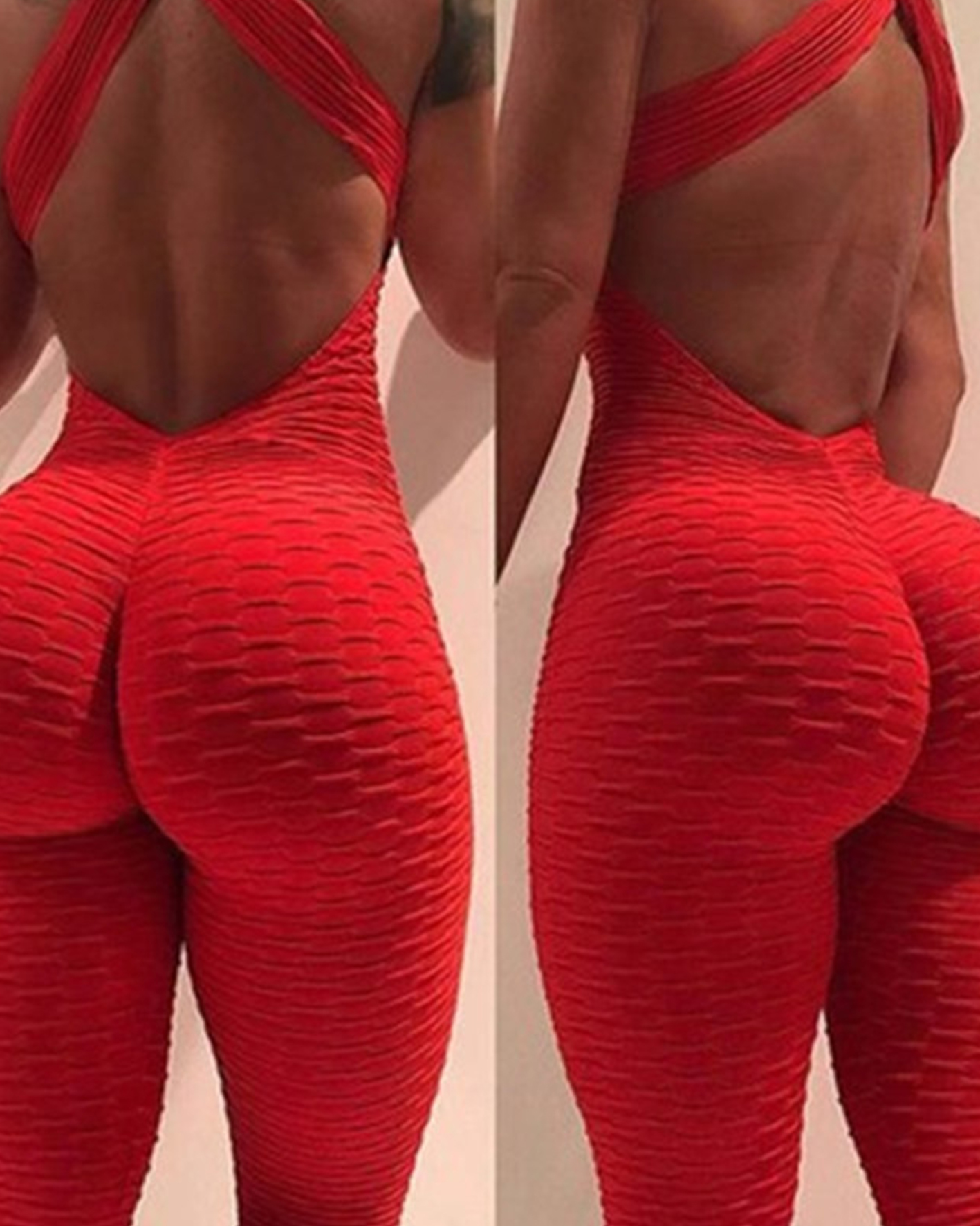 Yoga Onesie Jacquard Bubble Yoga Pants Hip Lift High Waist