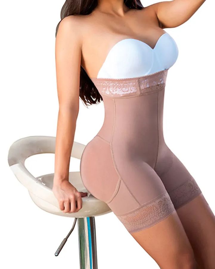 Women High Waist Short Powernet Seamless Pressure Abdomen-curvy-faja