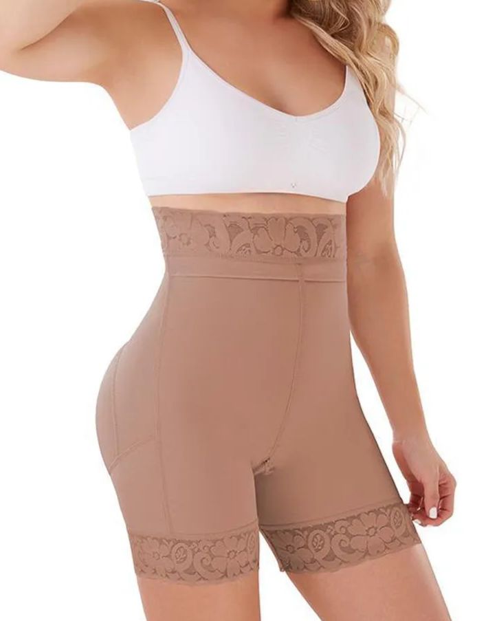 Butt Lifter High-Compression Girdle With Perineal Zipper-Curvy-Faja