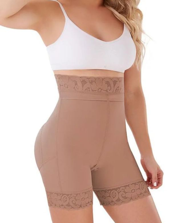 Butt Lifter High-Compression Girdle With Perineal Zipper-Curvy-Faja