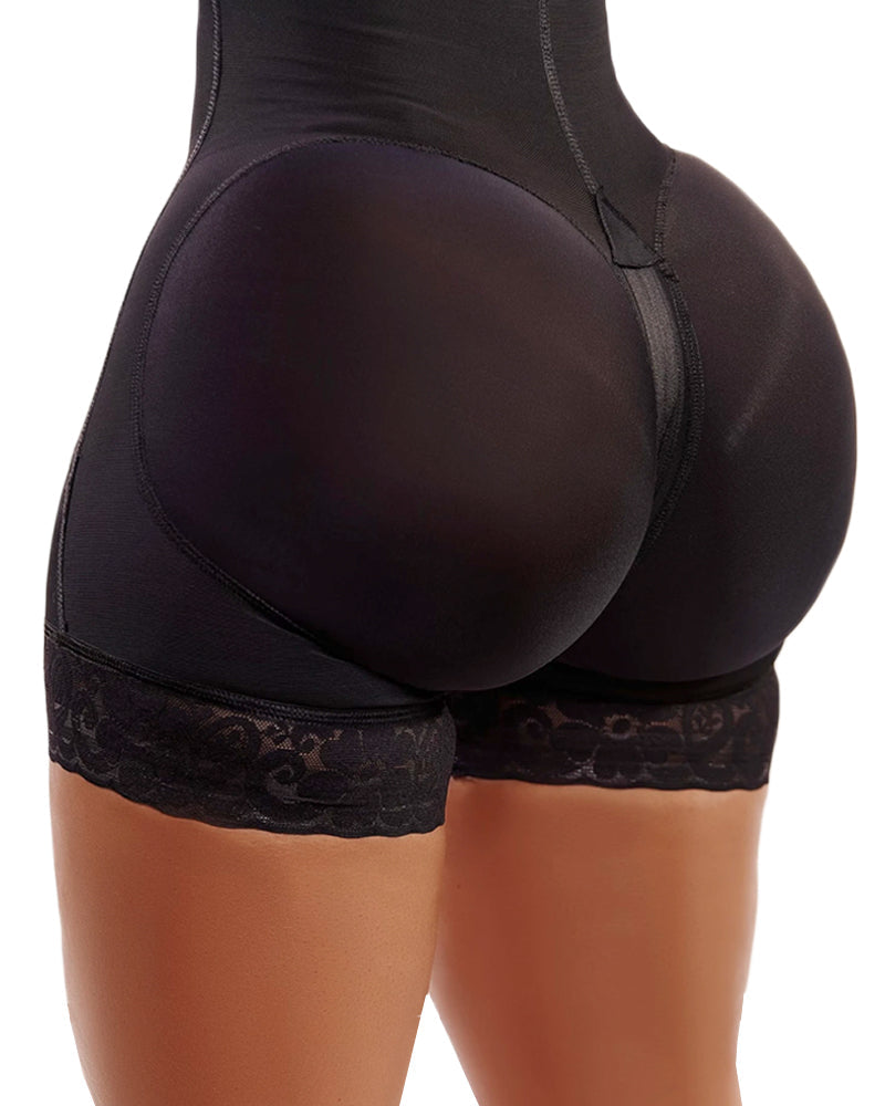 Classic Center Butt Lifter Effect Faja Women Slimming Fajas Lace Body Shaper-Curvy-Faja