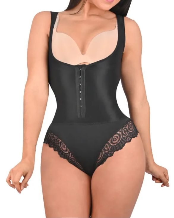 Women's Waist Trainer Bodysuit Tummy Control Breathable Corset Bodysuit-Curvy-Faja