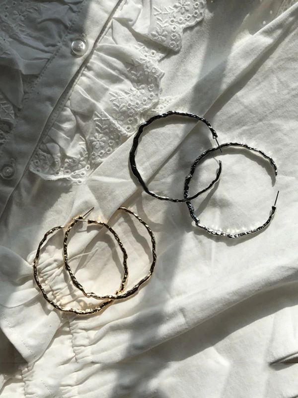 Original Geometry Circular Earrings Accessories-Curvy-Faja