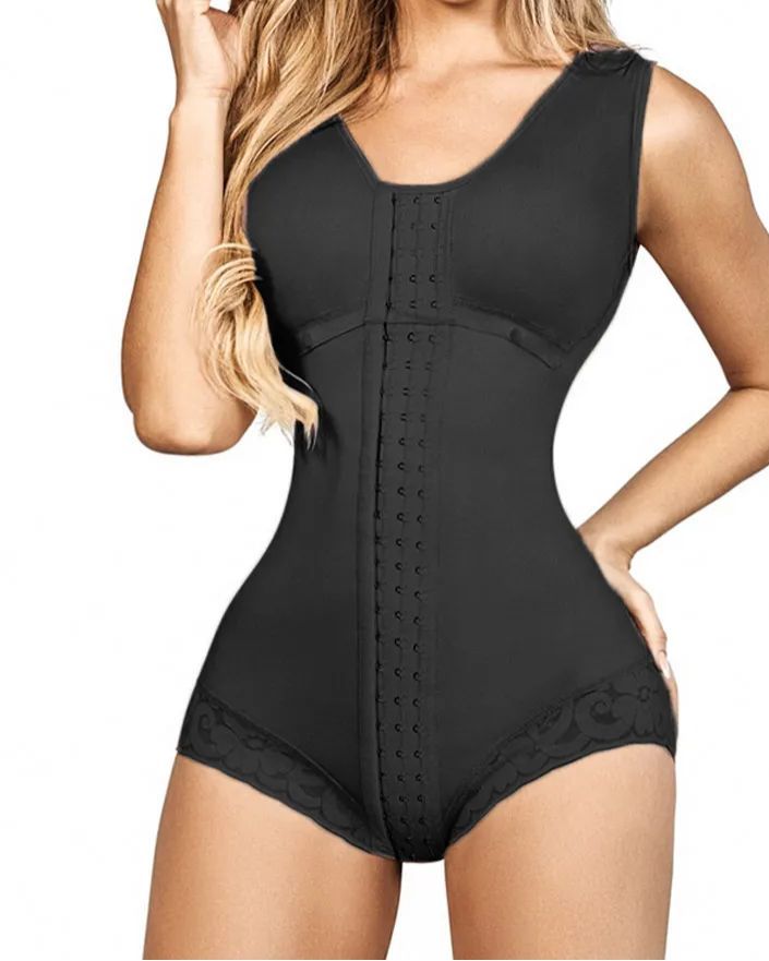 Shapewear for Women Hook and Eye Closure Breast Support Tummy Control Triangle Bodysuit Bodyshaper-Curvy-Faja