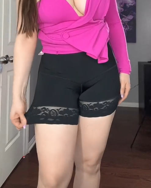 High Waist Seamless Butt Lifting Shorts-Curvy-Faja
