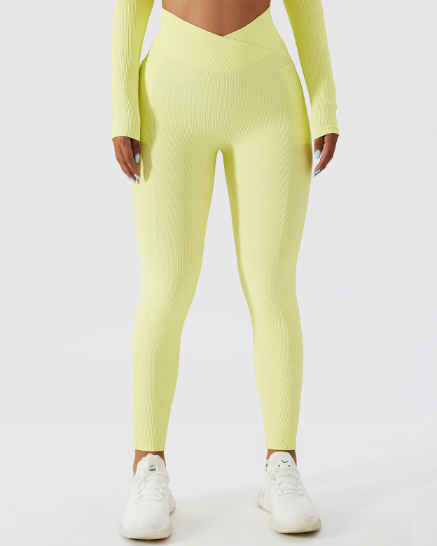 High Waist Fitness Pants Skinny Peach Hip Lift Running Pants-Curvy-Faja