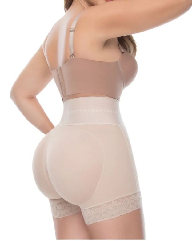 Butt Lifter Tummy Control High Waisted Mid Thigh Shaper Shorts-Curvy-Faja