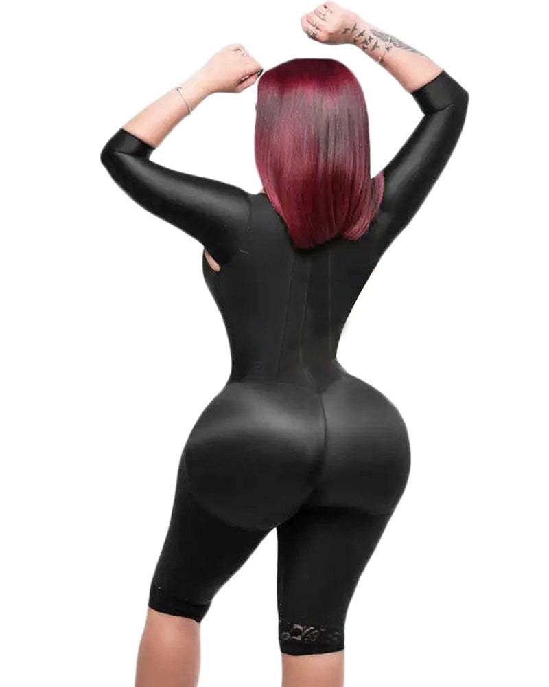 Full Body Support Arm Compression Shrink Waistband with Built-in Bra Corset Slimming Sleeve for Women-Curvy-Faja