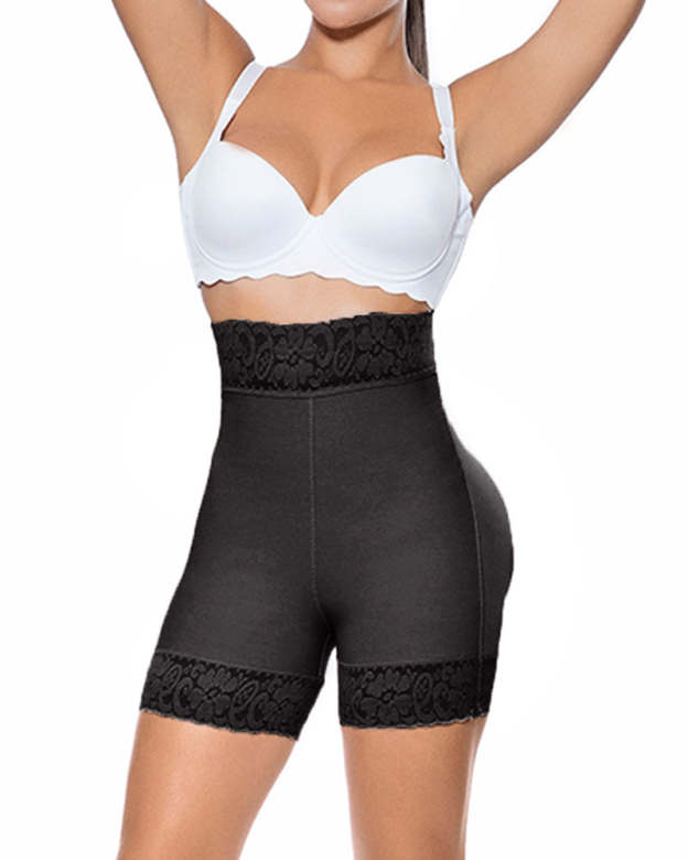 Women Butt Lifter High Waist Hip Enhancer Pads Underwear Shapewear Lace Padded Control Panties-Curvy-Faja