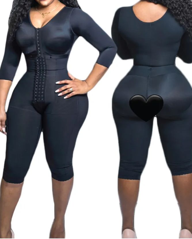 Full Body Support Arm Compression Shrink Your Waist With Built In Bra -Curvy-Faja