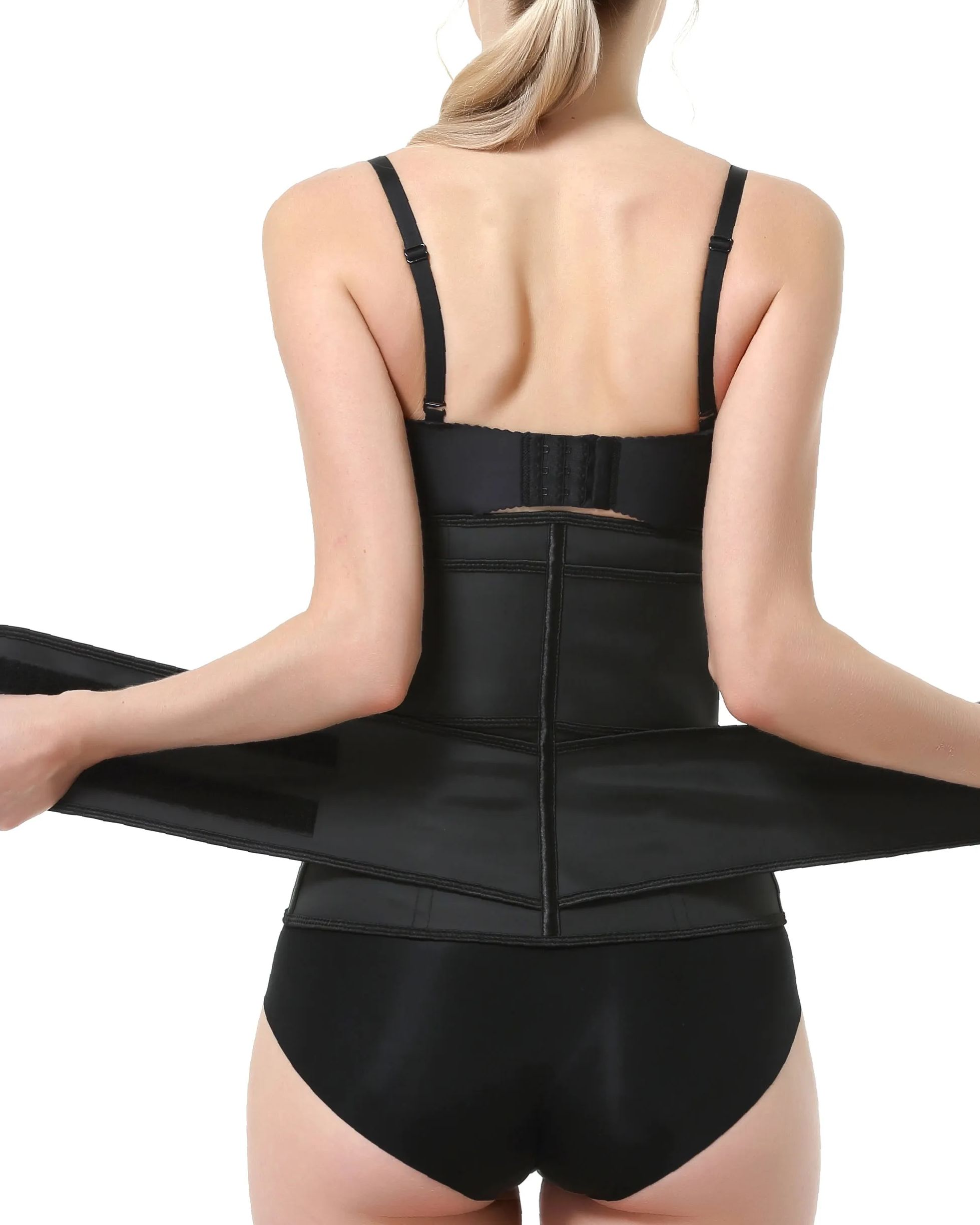 Corset Latex Buckle Waist Corset Belt LATEX Rubber Straps Corset-Curvy-Faja