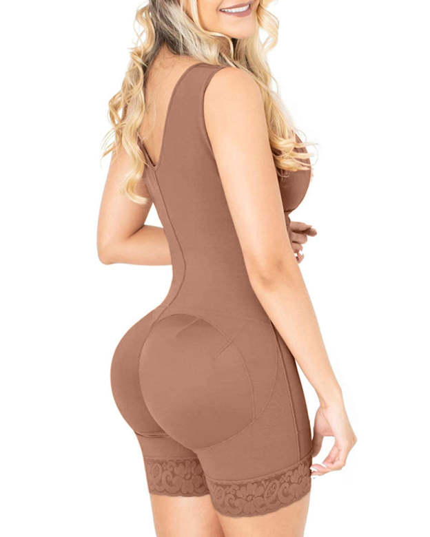 Shapewear For Women Hook And Eye Closure Adjustable Breast Support Tummy Control Bodysuit Bodyshaper-Curvy-Faja