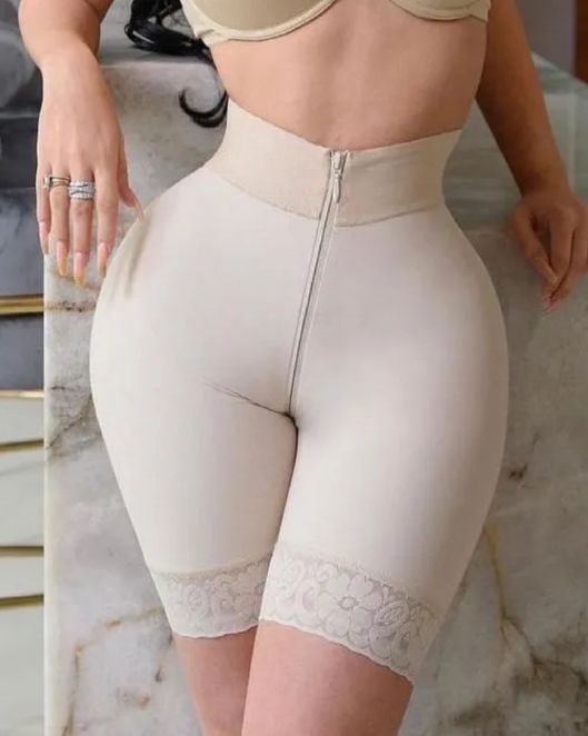 Double Compression Butt Lifter Zipper Shorts High Waisted Butt Pads Seamless Hip Enhancer-Curvy-Faja