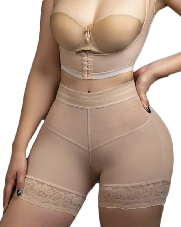 Post Liposuction High Compression Tummy Control Shorts-Curvy-Faja