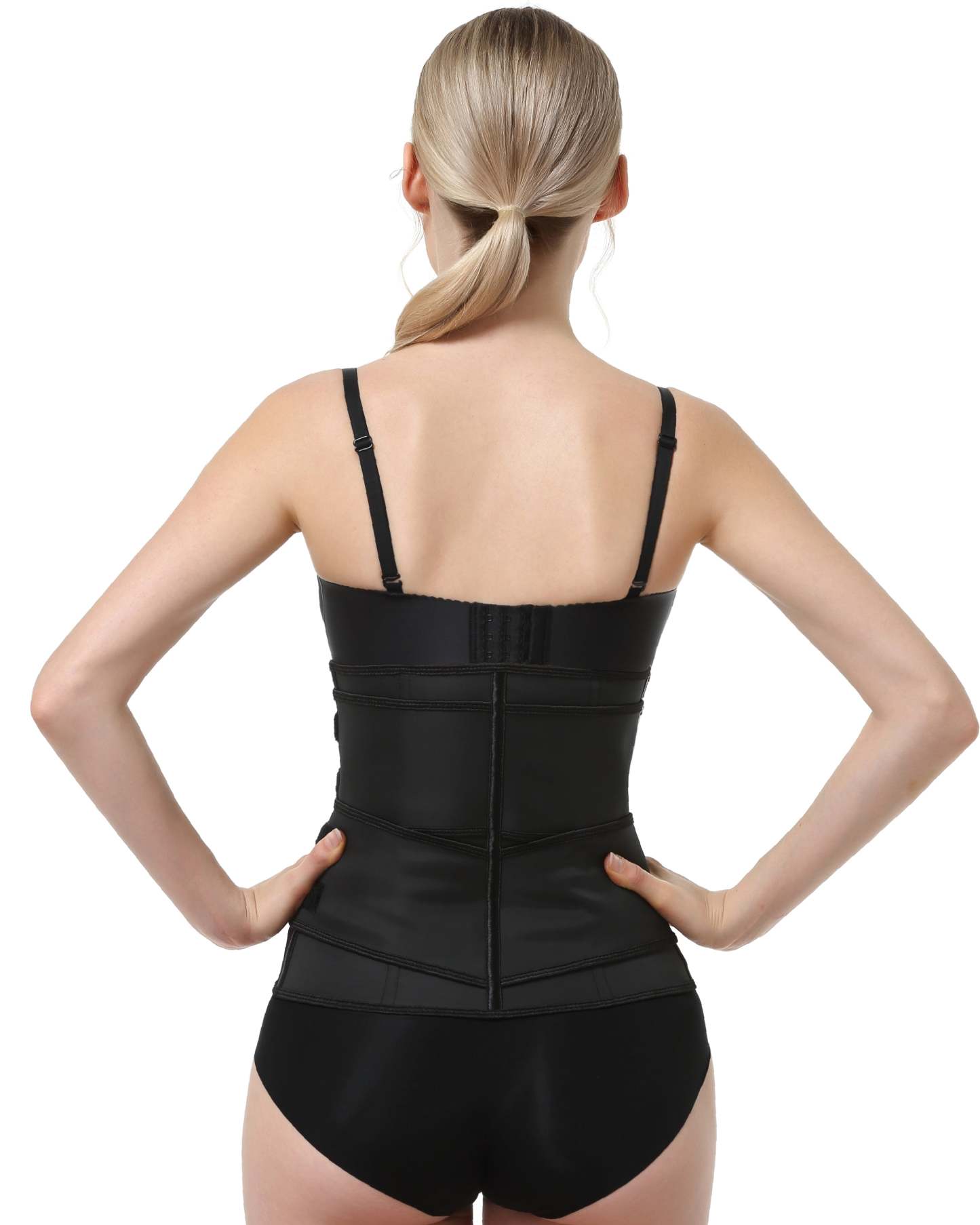 Corset Latex Buckle Waist Corset Belt LATEX Rubber Straps Corset-Curvy-Faja