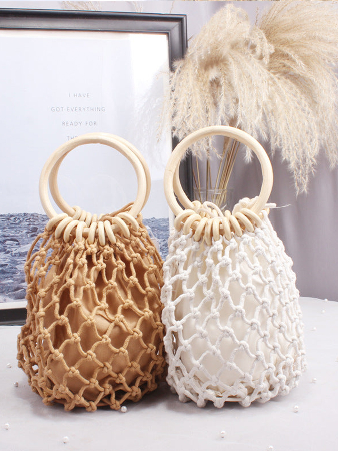 Hollow Straw Mini Bag-Curvy-Faja