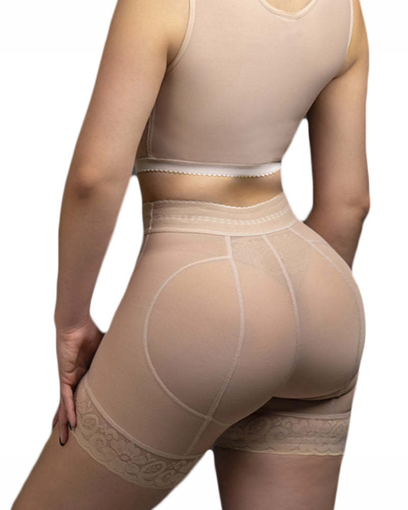 Post Liposuction High Compression Tummy Control Shorts-Curvy-Faja