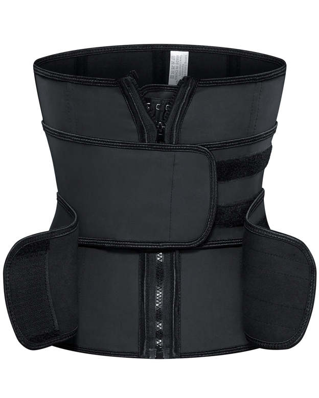 Corset Latex Buckle Waist Corset Belt LATEX Rubber Straps Corset-Curvy-Faja