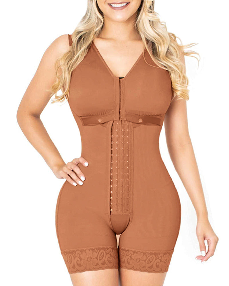 Shapewear For Women Hook And Eye Closure Adjustable Breast Support Tummy Control Bodysuit Bodyshaper-Curvy-Faja