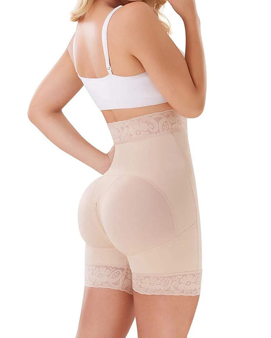 Butt Lifter High-Compression Girdle With Perineal Zipper-Curvy-Faja