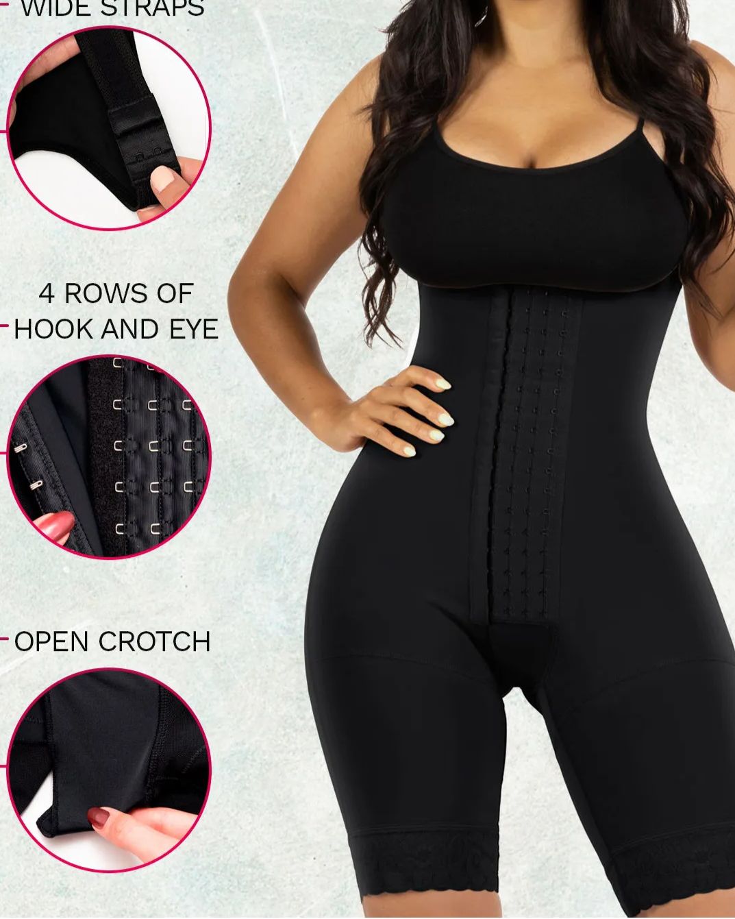 Bum Lift Tummy Control Shapewear Mid Thigh Faja-Curvy-Faja