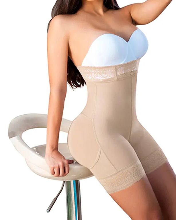 Women High Waist Short Powernet Seamless Pressure Abdomen-Curvy-Faja