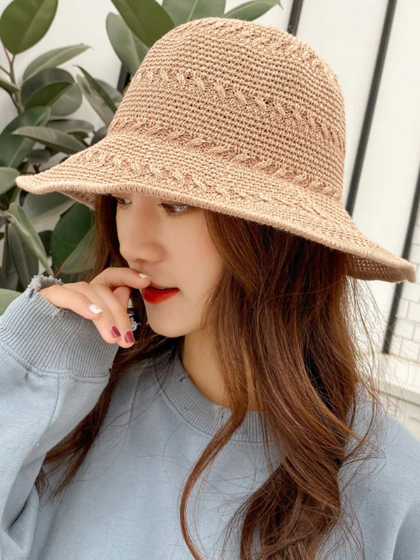 Leisure Solid Sun-Protection Dome Hat-Curvy-Faja