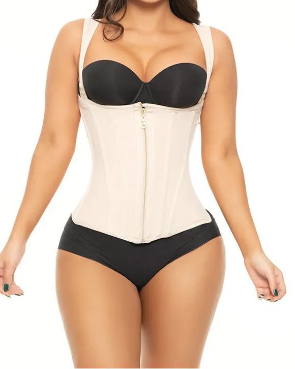 Ultra Waist Girdle With 13 Wheels With Brooches And Closure, Creates Hourglass Silhouette-Curvy-Faja