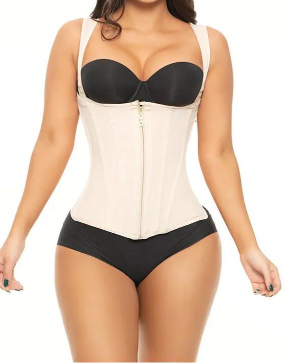 Ultra Waist Girdle With 13 Wheels With Brooches And Closure, Creates Hourglass Silhouette-Curvy-Faja