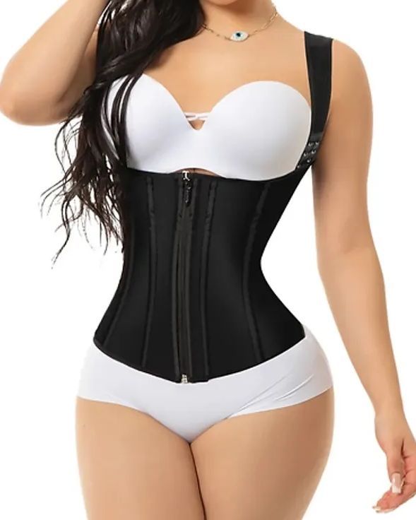 Women Waist Trainer Vest Slim Corset Neoprene Sauna Tank Top Zipper Weight Loss Body Shaper-Curvy-Faja