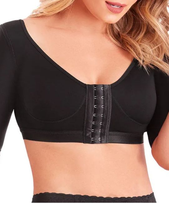 Women'S Post Surgical Surgery Bra Posture Corrector With Sleeves Brasier Post Operatorio-Curvy-Faja