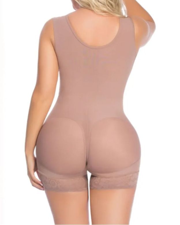 Plus Size Postpartum Sleeveless Short Bodysuit Shaper-Curvy-Faja