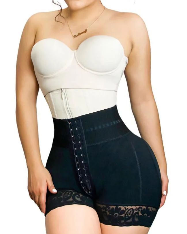 Butt Lifter Tummy Control High Waisted Mid Thigh Shaper Shorts-Curvy-Faja