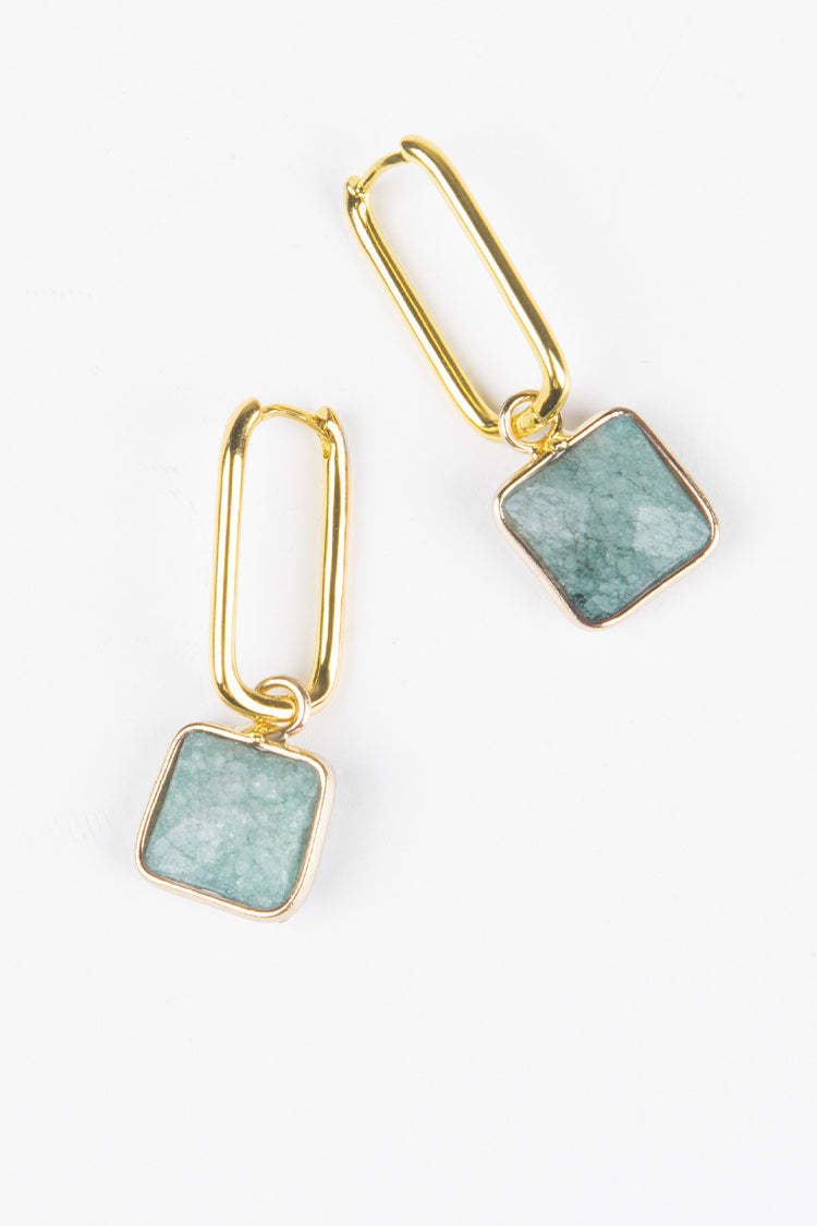 Candy Party Gold Geometric Earrings-Curvy-Faja