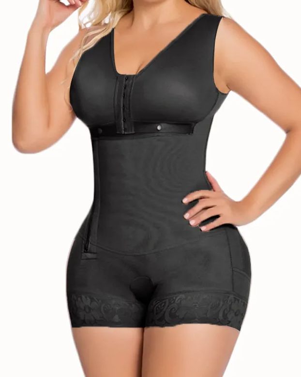 Plus Size Postpartum Sleeveless Short Bodysuit Shaper-Curvy-Faja