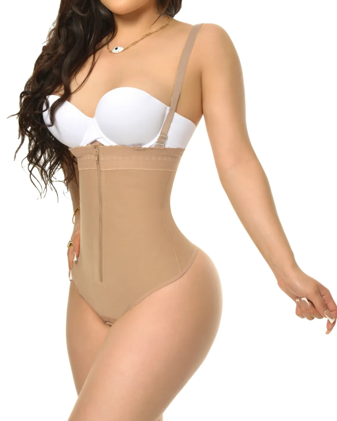 Tummy Control Zipper Shapewear Bodysuit