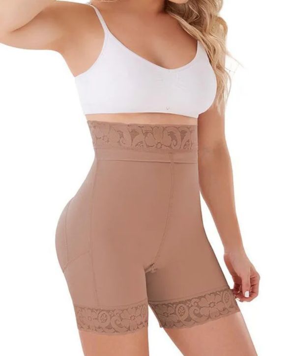 Butt Lifter High-Compression Girdle With Perineal Zipper-Curvy-Faja