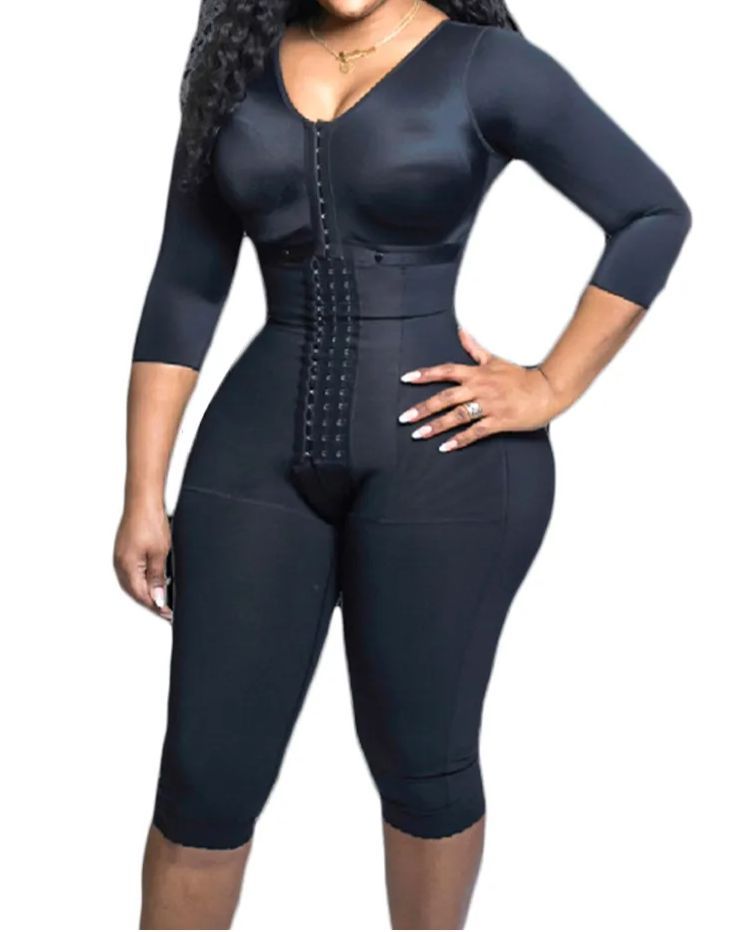 Full Body Support Arm Compression Shrink Your Waist With Built In Bra -Curvy-Faja