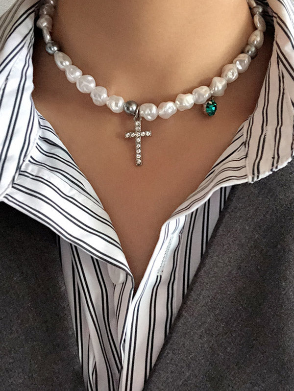 CHIC PEARL LOVELY NECKLACE-Curvy-Faja