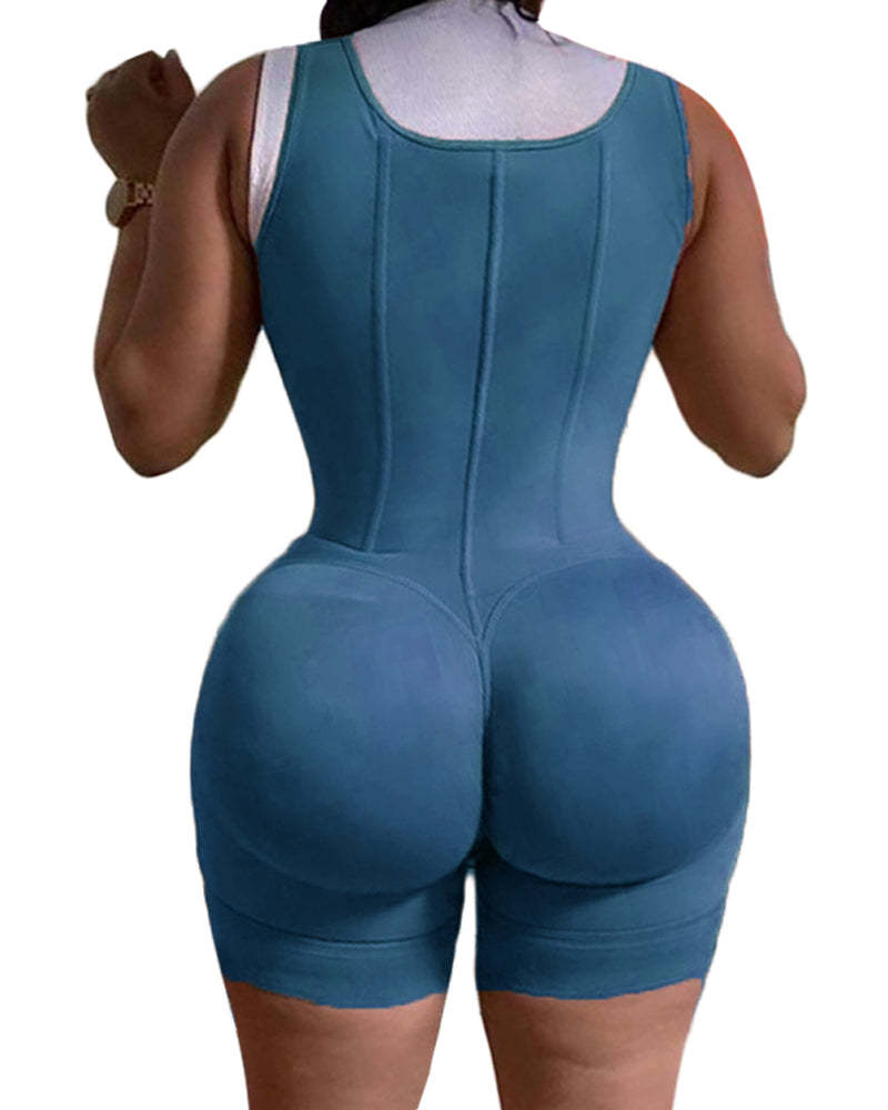 Women's Shapewear HOOK AND EYE CLOSURE Tummy Control  Adjustable Crotch  Open Bust Bodysuit-Curvy-Faja