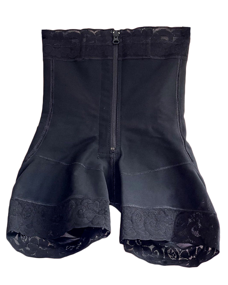 Extra High Waist Short With Zipper-Curvy-Faja