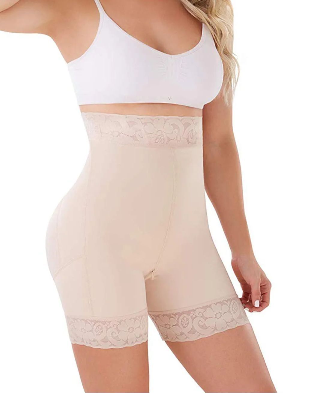 Butt Lifter High-Compression Girdle With Perineal Zipper-Curvy-Faja
