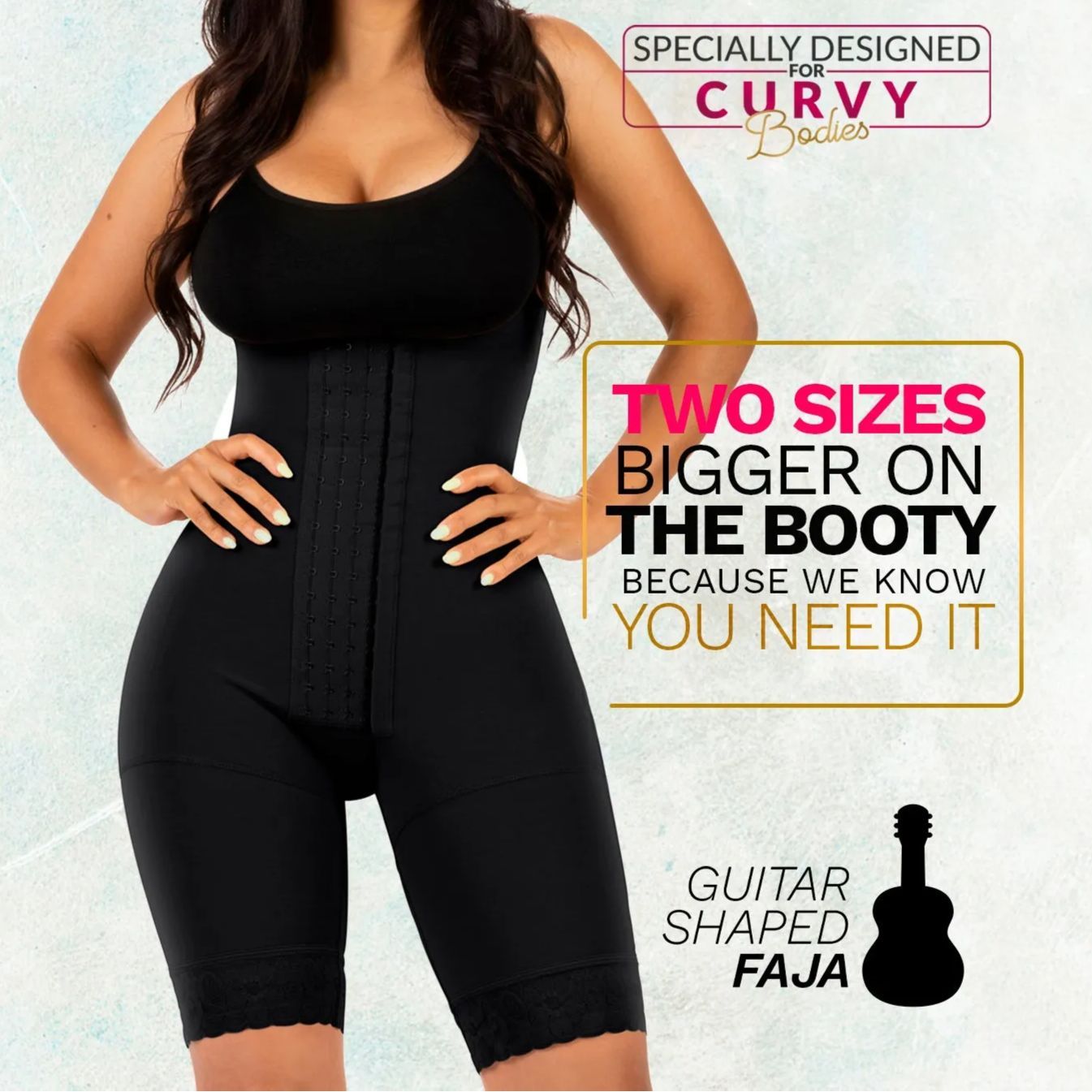 Bum Lift Tummy Control Shapewear Mid Thigh Faja-Curvy-Faja