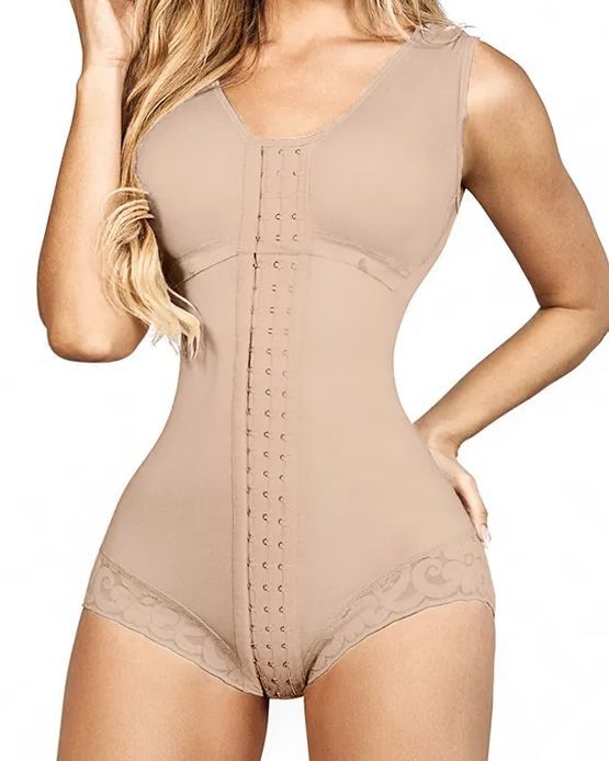 Shapewear for Women Hook and Eye Closure Breast Support Tummy Control Triangle Bodysuit Bodyshaper-Curvy-Faja