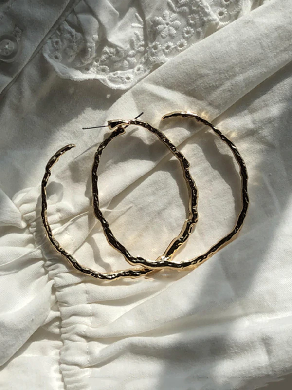 Original Geometry Circular Earrings Accessories-Curvy-Faja