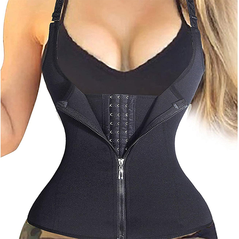 Waist Trainer Corset for Tummy Fat Burning weightloss Double Control Body Shapewear with Zipper & Hook-Curvy-Faja