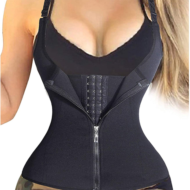 Waist Trainer Corset for Tummy Fat Burning weightloss Double Control Body Shapewear with Zipper & Hook-Curvy-Faja